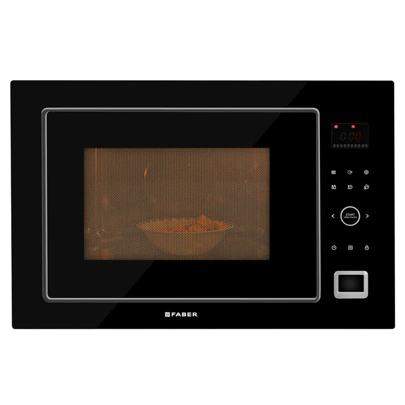 Faber FBIMWO 32L GLB Built-in Microwave Oven – 32L Black Glass, Microwave, Grill & Convection Cooking, 10 Auto Cook Menus, Energy Efficient-1