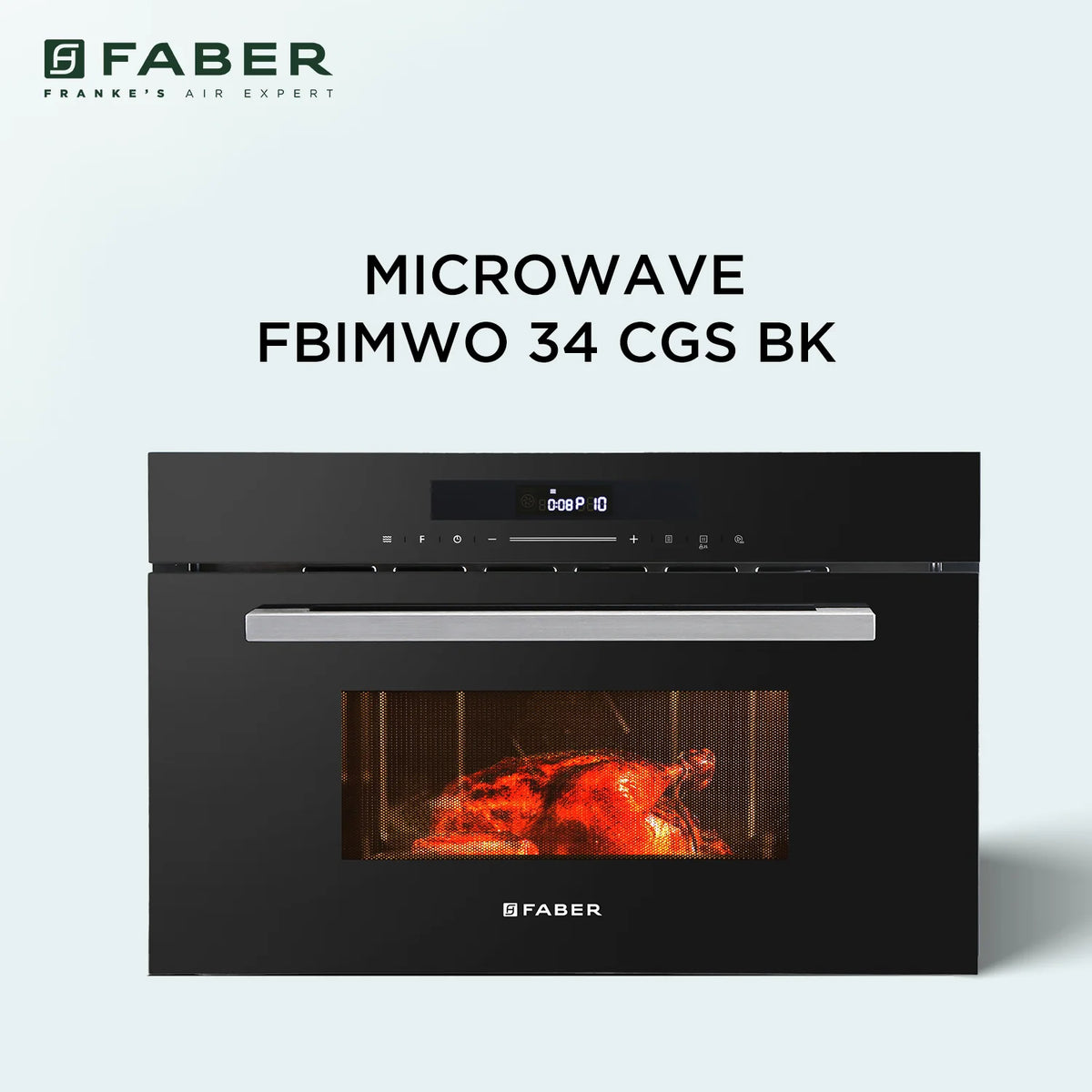 Faber FBIMWO 34 CGS BK Built-in Microwave Oven – 34L Black Finish, Touch Control, Grill & Convection Cooking, 10 Auto Cook Menus-3