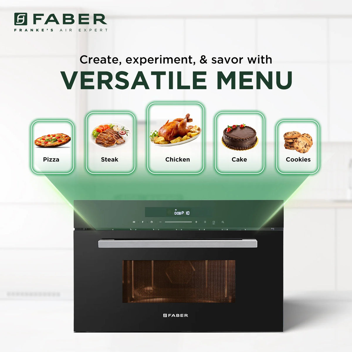 Faber FBIMWO 34 CGS BK Built-in Microwave Oven – 34L Black Finish, Touch Control, Grill & Convection Cooking, 10 Auto Cook Menus-7