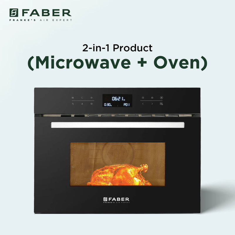 Faber FBIMWO 44L CGS TC Built-in Microwave Oven – 44L Black Finish, 13 Auto Cook Menus, Grill & Convection Cooking, Wall Mounted, Energy Efficient-10