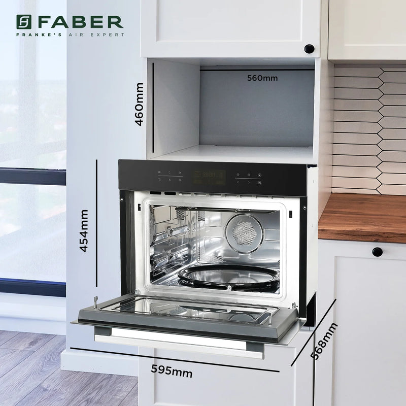Faber FBIMWO 44L CGS TC Built-in Microwave Oven – 44L Black Finish, 13 Auto Cook Menus, Grill & Convection Cooking, Wall Mounted, Energy Efficient-4