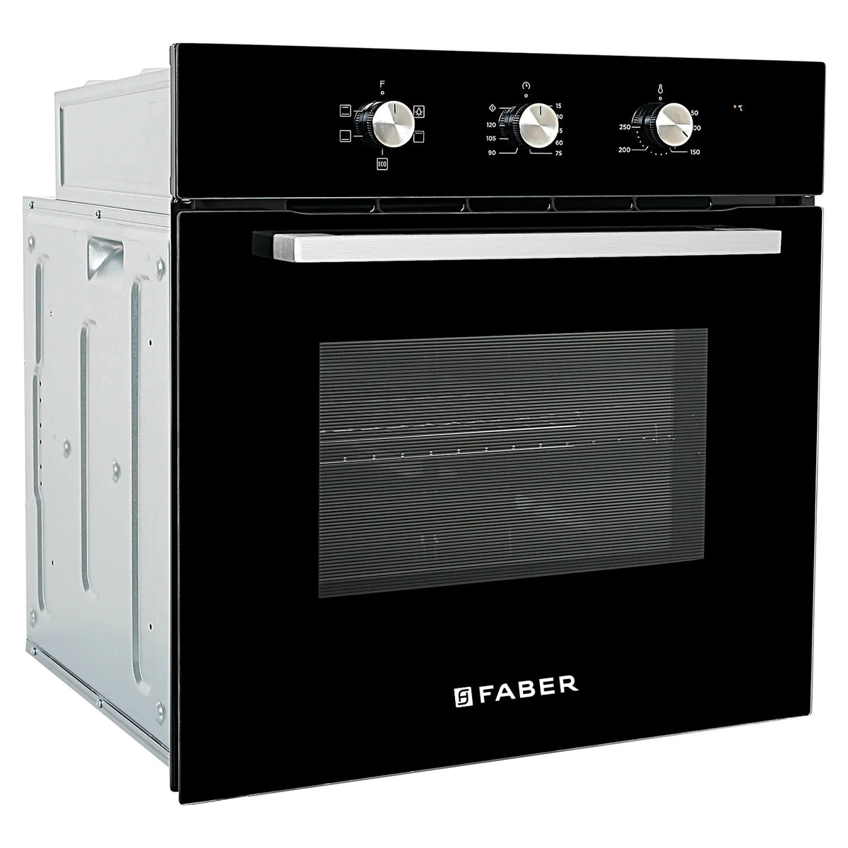 Faber FBIO 80L 5F BK Built-in Oven – 80L Black Glass, 5 Cooking Functions, Pull Knob Control, Convection Cooking, Energy Efficient-5