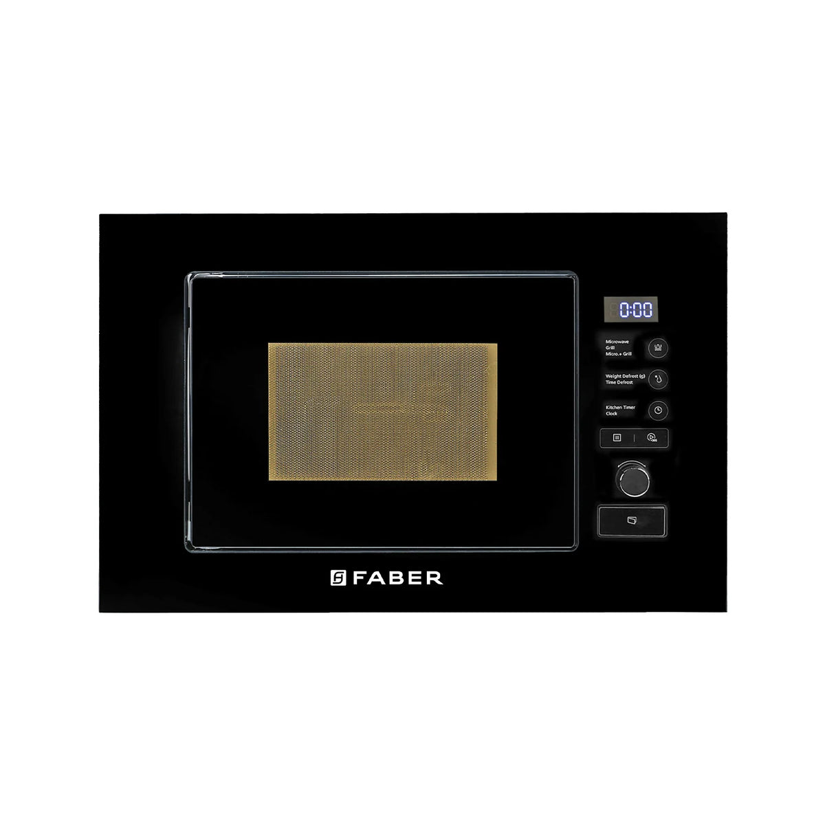 Faber FBIMWO 20L SG BK Built-in Microwave Oven – 20L Black Finish, Touch Control, 10 Auto Cook Menus, Defrost Function, Energy Efficient