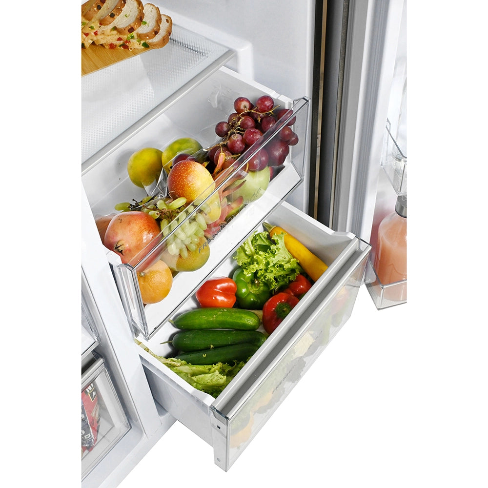 Haier 598L 3 Star Graphite Black 3 Door Smart Convertible Side-by-Side Refrigerator | HRT-683GKU1-11