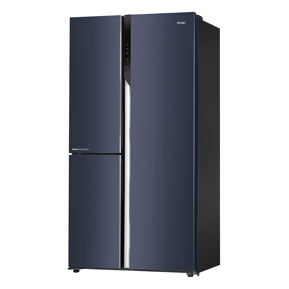Haier 598L 3 Star Graphite Black 3 Door Smart Convertible Side-by-Side Refrigerator | HRT-683GKU1-3