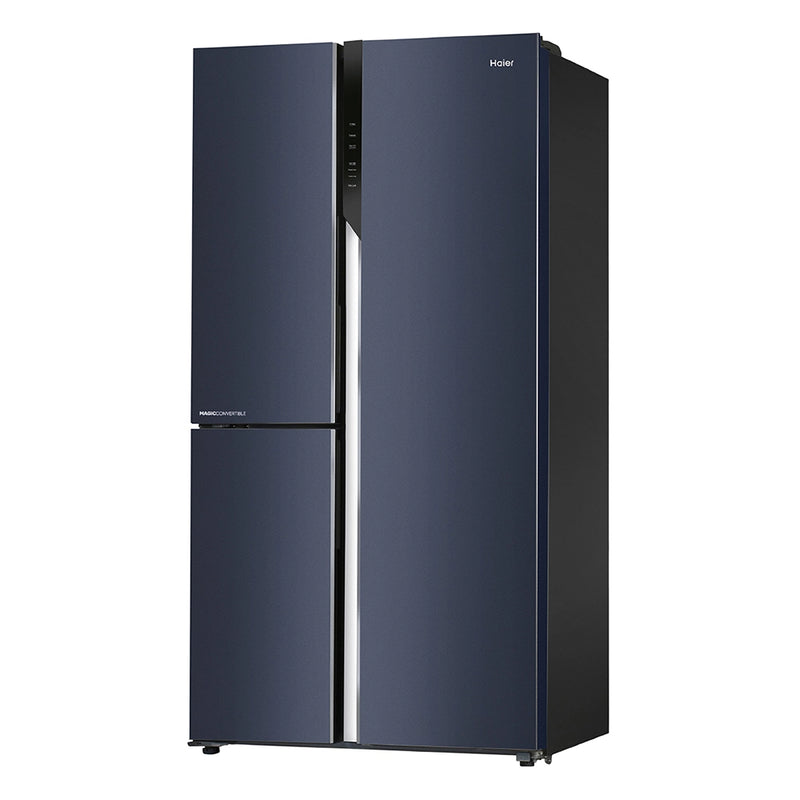 Haier 598L 3 Star Graphite Black 3 Door Smart Convertible Side-by-Side Refrigerator | HRT-683GKU1-3