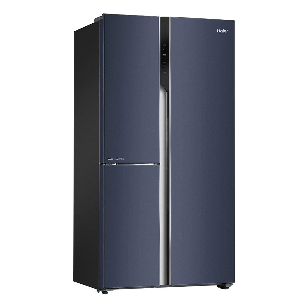 Haier 598L 3 Star Graphite Black 3 Door Smart Convertible Side-by-Side Refrigerator | HRT-683GKU1-1