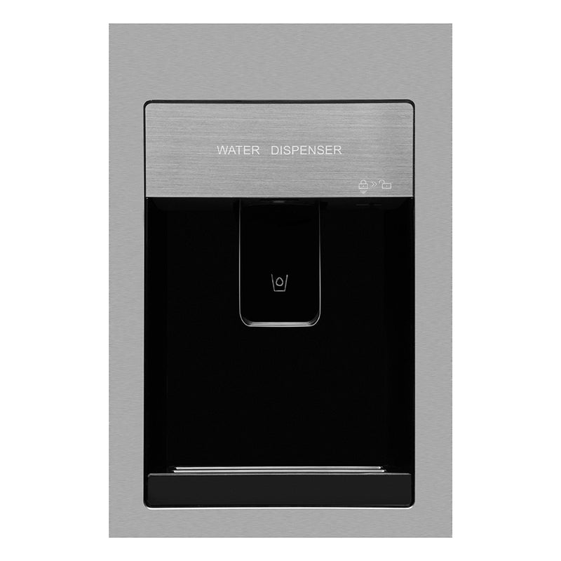 Haier 596L Smart Convertible Side-by-Side Refrigerator with Water Dispenser, Shiny Steel | HRS-682WRSU1-9