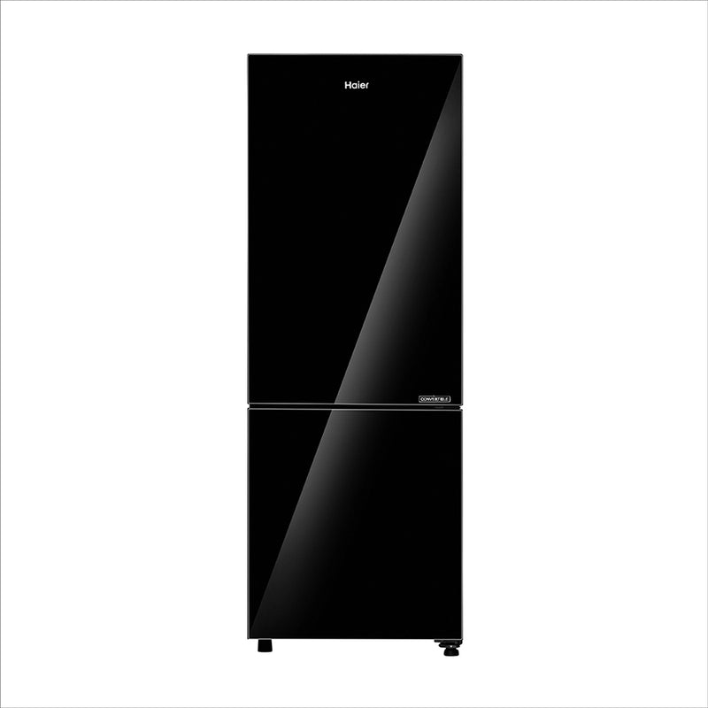 Haier 265L 2 Star Black Glass Bottom Mount Refrigerator | HRB-3152PKGA-P-3