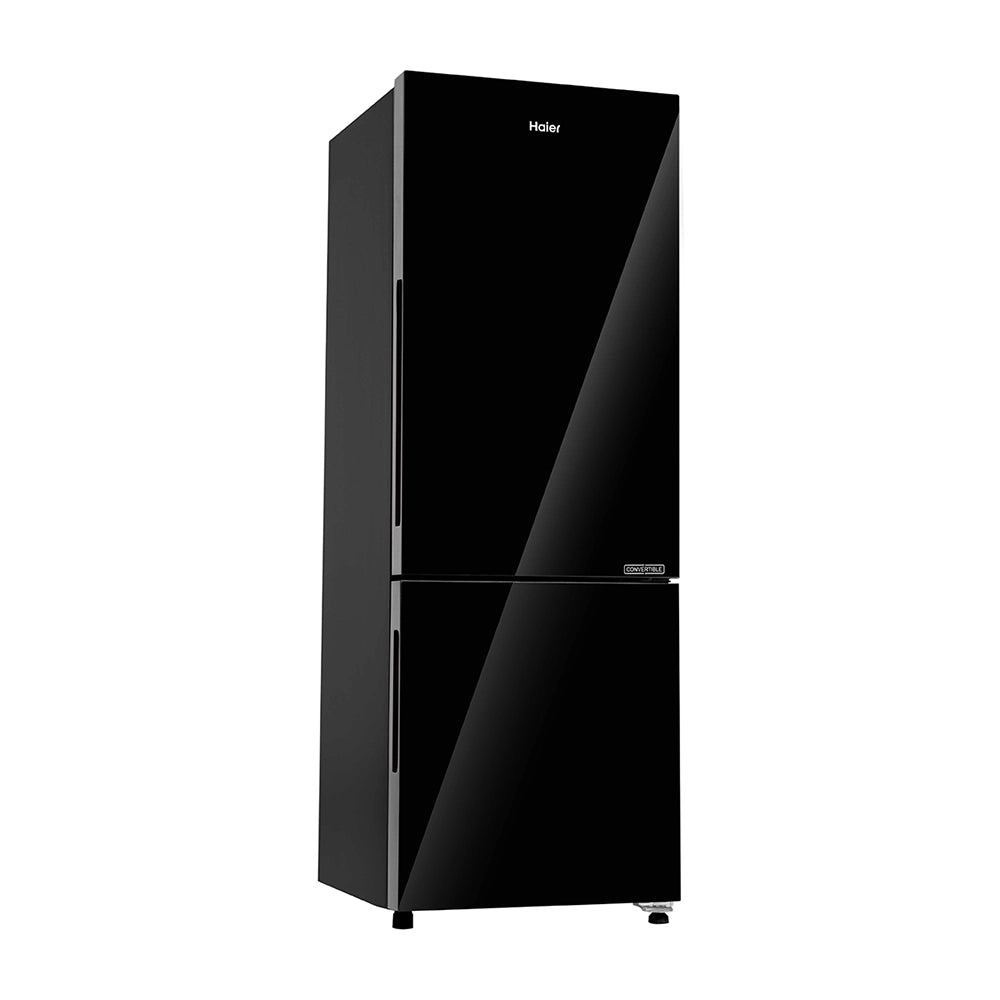 Haier 265L 2 Star Black Glass Bottom Mount Refrigerator | HRB-3152PKGA-P