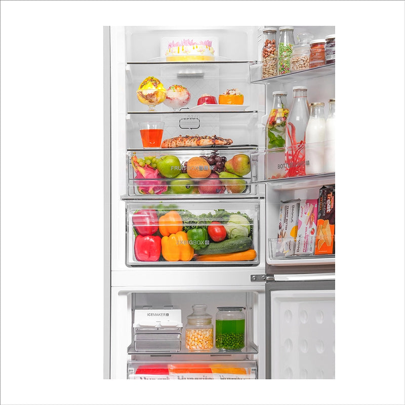 Haier 265L 2 Star Black Glass Bottom Mount Refrigerator | HRB-3152PKGA-P-6