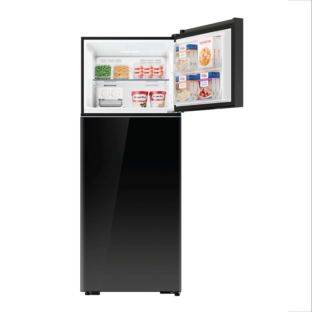 Haier 475L 2 Star Black Glass Double Door Refrigerator (HRF-5251PKGA-N)