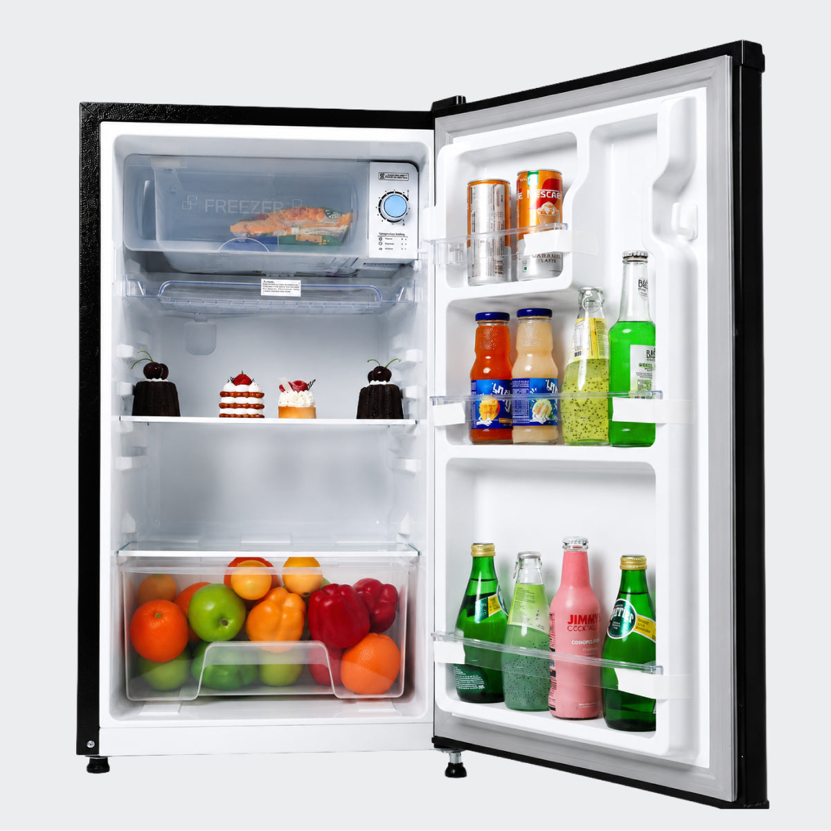 Haier 100L Black Steel Bedroom Single Door Refrigerator | HRD-1252KSA