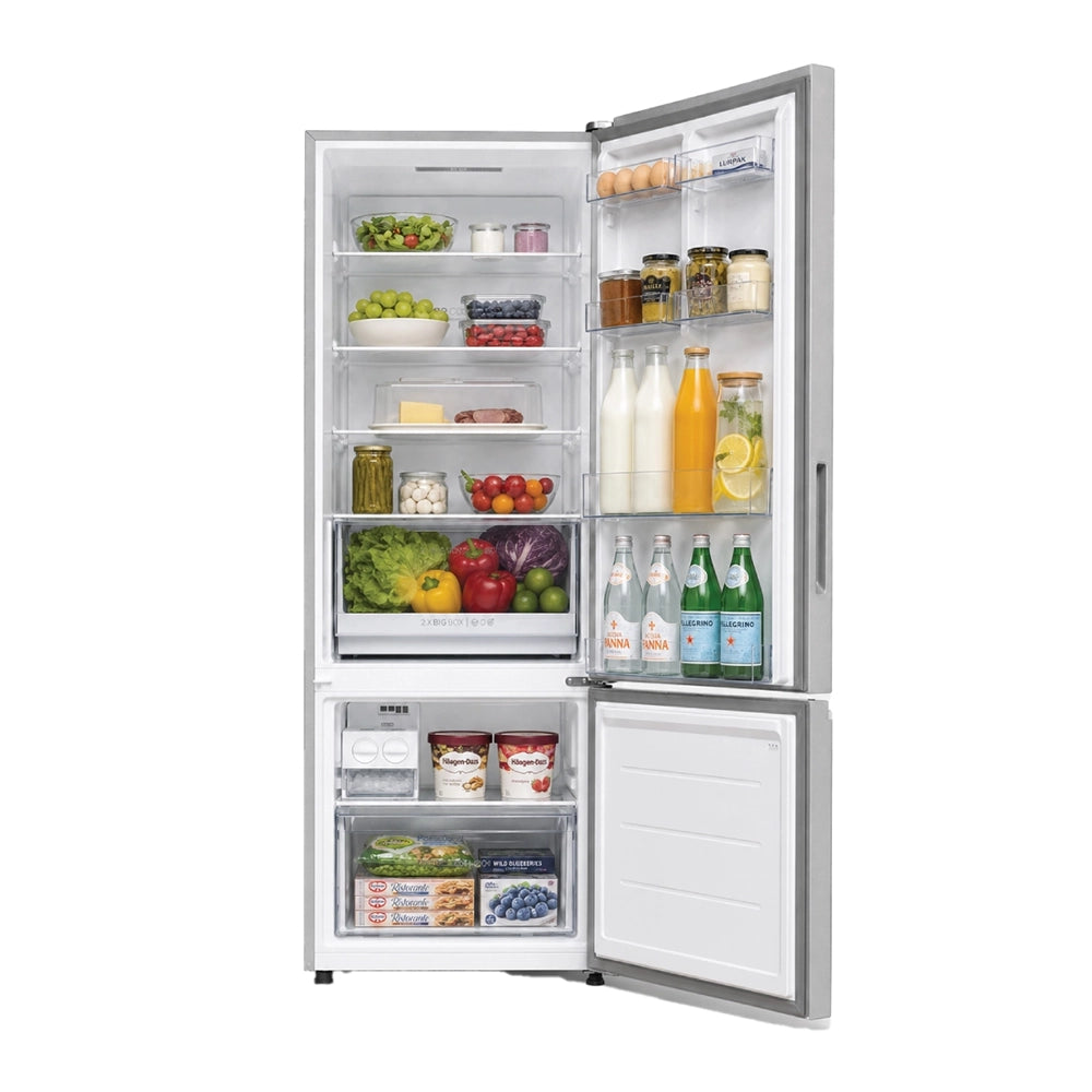 Haier 445L 1 Star Inox Steel Bottom Mount Refrigerator  (HRB-4951BISA-P)