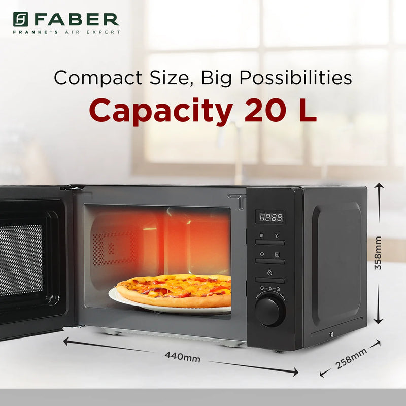 Faber FMW Instacook 20_S Digital Microwave Oven – 20L Capacity, 700W Power, Digital Control, 5 Power Levels, Child Lock-6