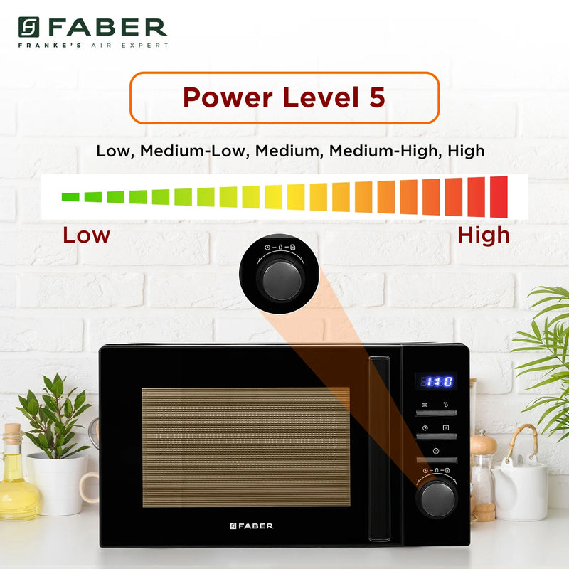 Faber FMW Instacook 20_S Digital Microwave Oven – 20L Capacity, 700W Power, Digital Control, 5 Power Levels, Child Lock-8