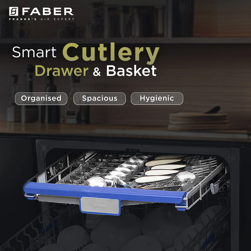 Faber FSID 8PR 14S Semi-Integrated Built-in Dishwasher – 14 Place Settings, 8 Wash Programs, Stainless Steel Finish, LED Display-11