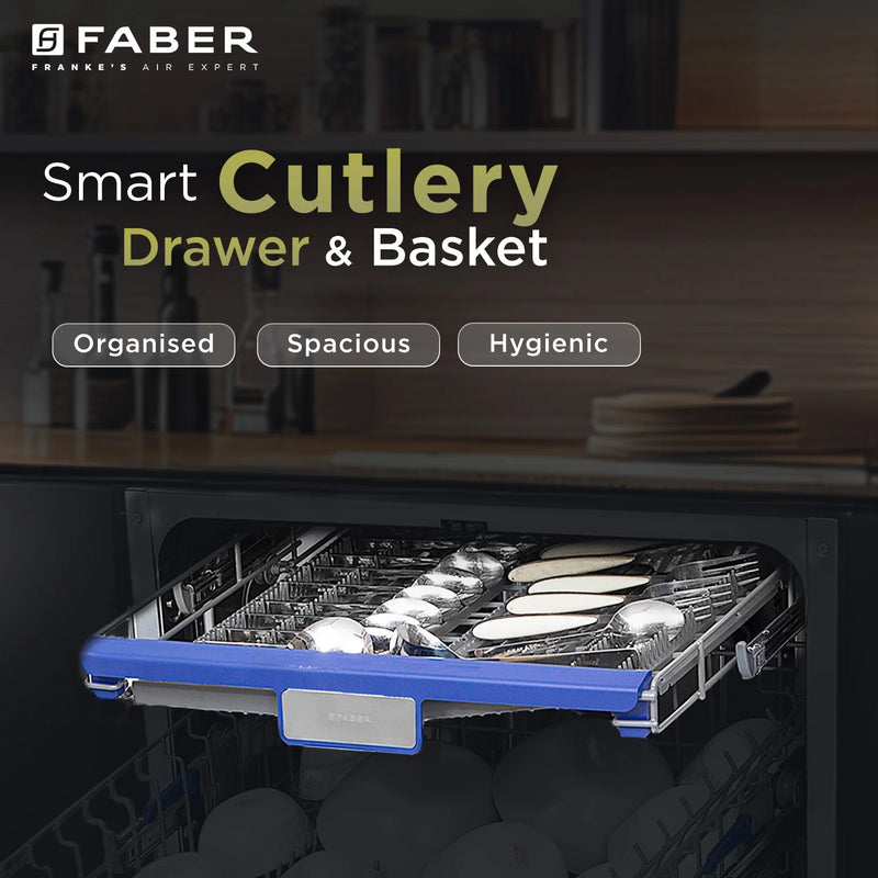 Faber FBID 8PR 14S Built-in Dishwasher – 14 Place Settings, 8 Wash Programs, Stainless Steel Finish, LED Display, Delay Start-11