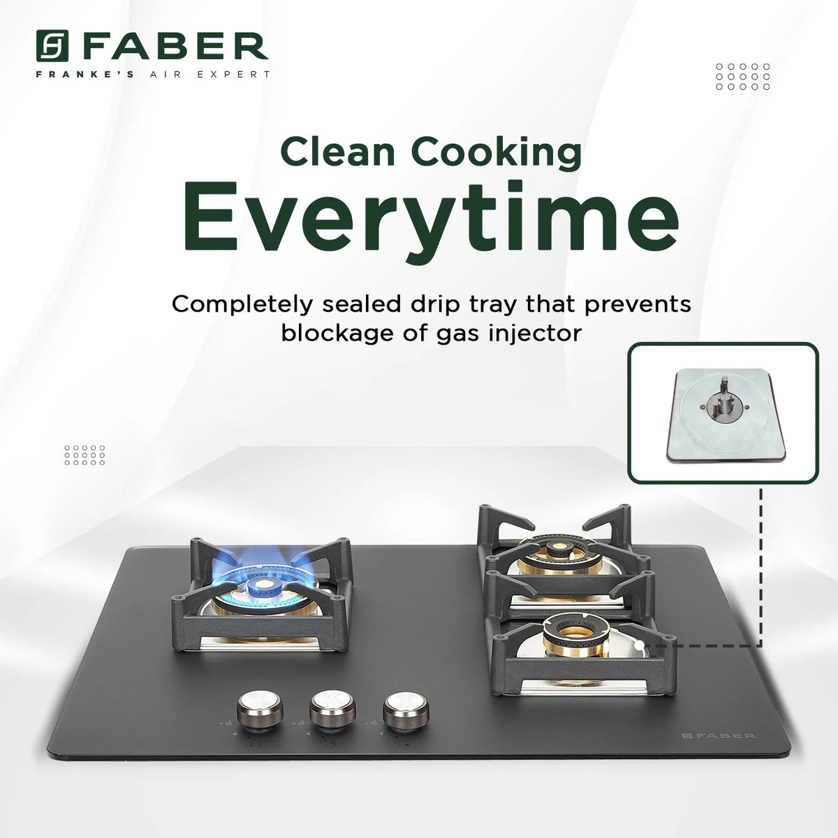 Faber Hob Bella HT 703 BR AI 70 cm Built-In Gas Hob – 3 Full Brass Burners, Auto Electric Ignition & Flame Failure Safety-12