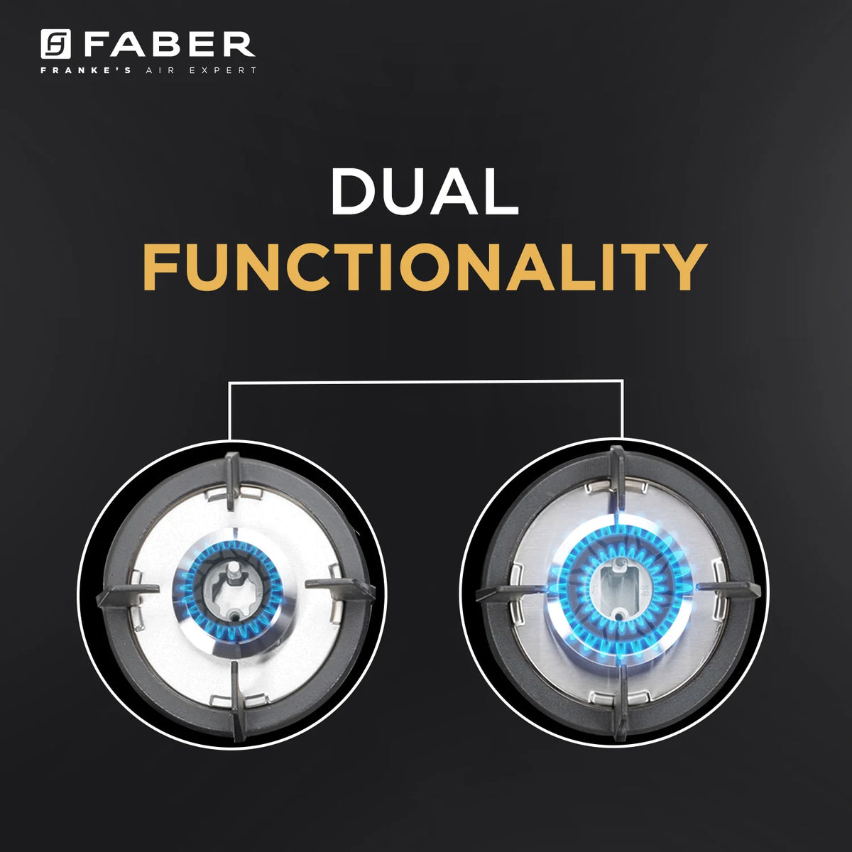 Faber HOB SUPERIA HT763 BR AI N – 3-Burner Brass Gas Hob, Toughened Black Glass, Auto Ignition, 76cm-8