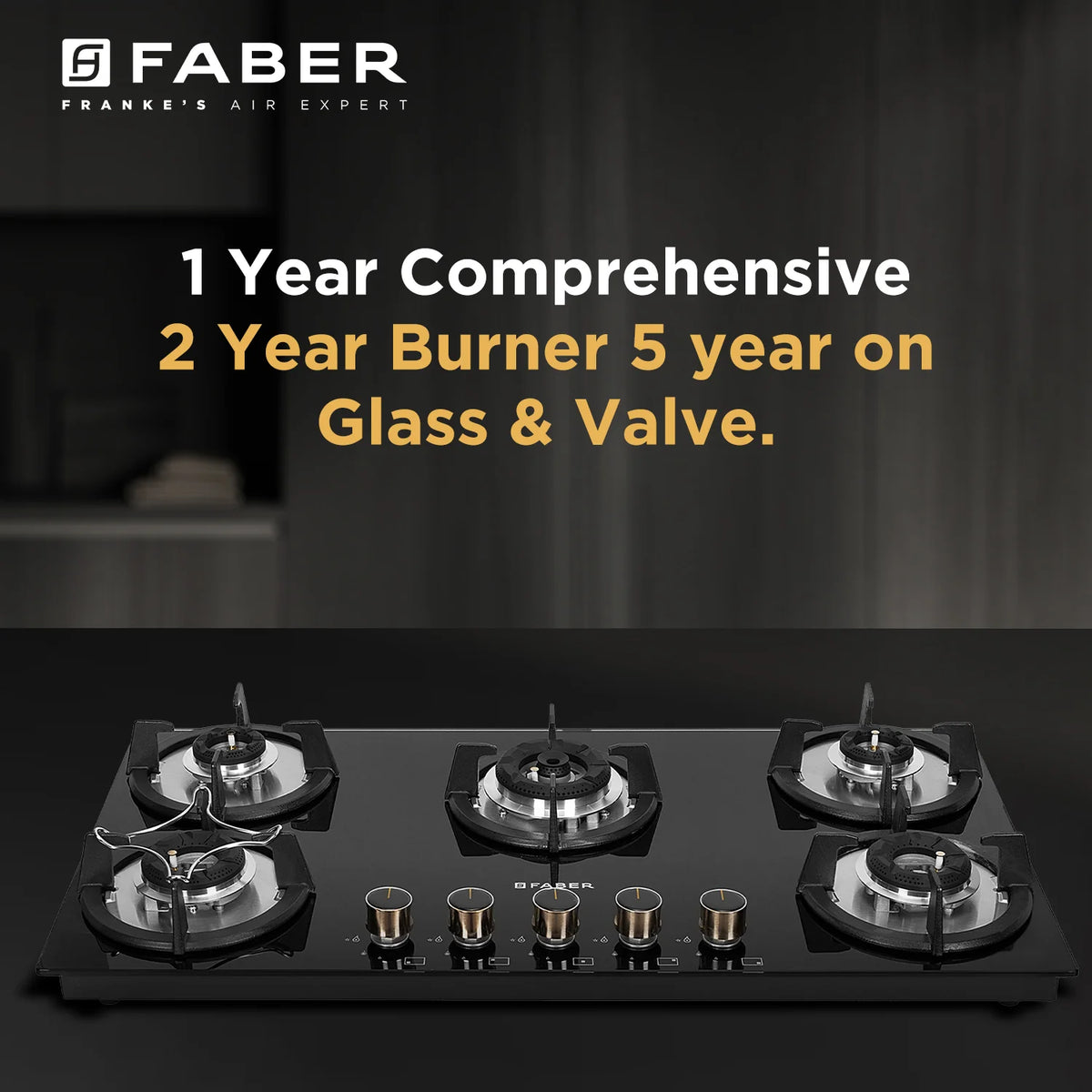 Faber Superia HT905 BR AI N 90 cm Built-In Gas Hob  5 Brass Burners, Auto-Electric Ignition & Toughened Black Glass-10