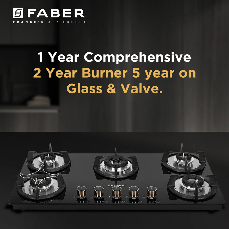 Faber Superia HT905 BR AI N 90 cm Built-In Gas Hob  5 Brass Burners, Auto-Electric Ignition & Toughened Black Glass-10