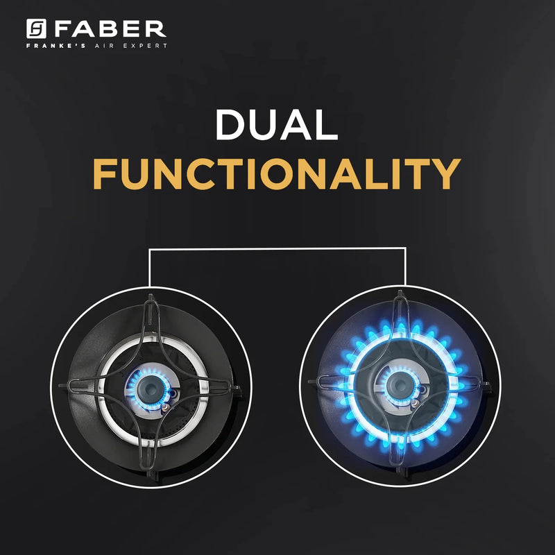Faber HOB SUPERIA HT905 BR AI N – 5-Burner Brass Gas Hob, Toughened Black Glass, Auto Ignition, 90cm-8