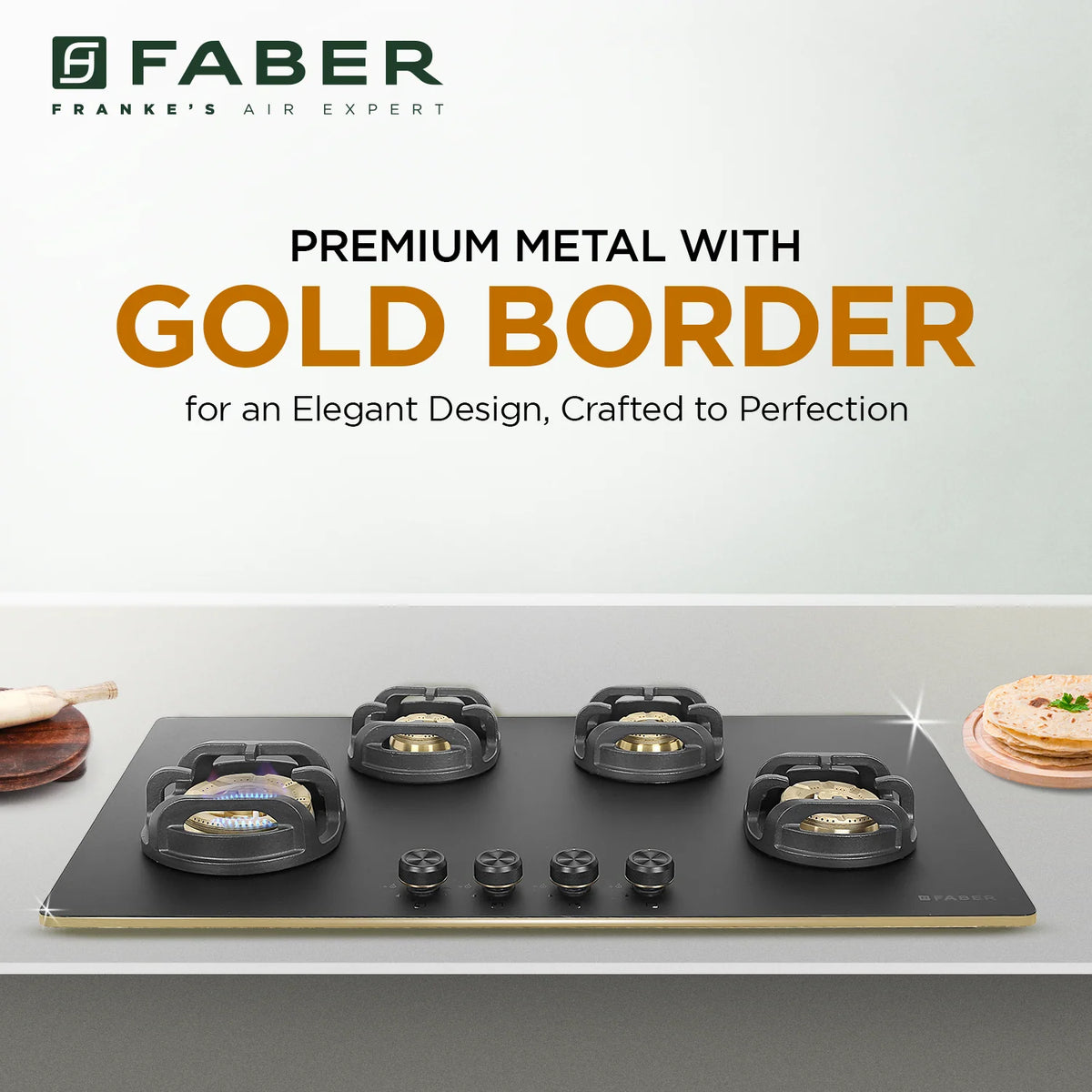 Faber Verona HD904 CI FFD AI 90 cm Built-In Gas Hob – 4 Brass Burners, Flame Failure Safety & Auto-Ignition-5