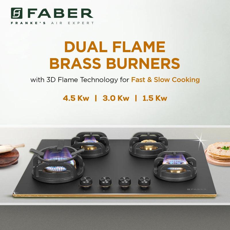 Faber Verona IND HD-724 CI FFD AI 72 cm Built-In Gas Hob – 4 Brass Burners, Flame Failure Safety & Auto-Ignition-11