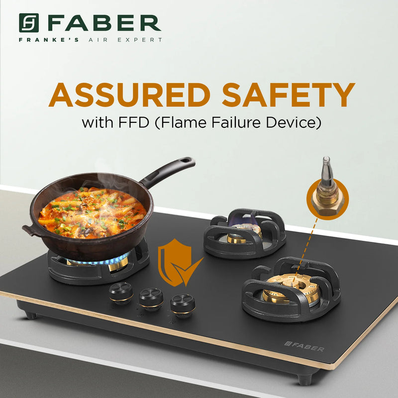 Faber Hob Verona HD783 CI FFD AI 75 cm Built-In Gas Hob – 3 Brass Burners, Flame Failure Safety & Auto-Ignition-14