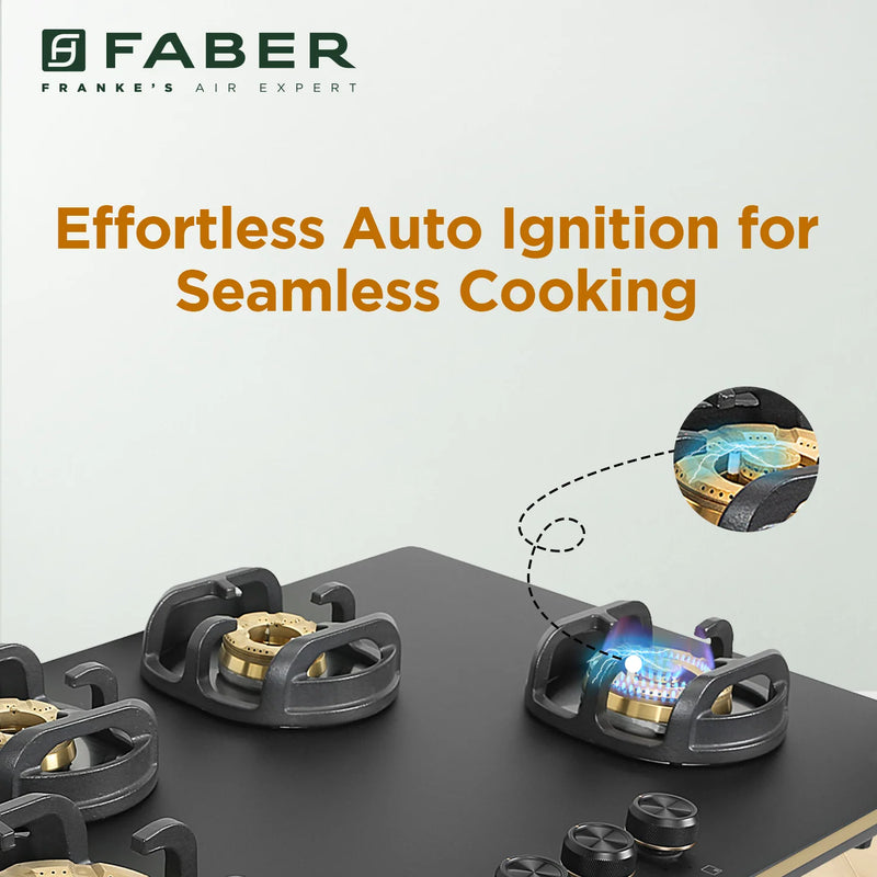 Faber Verona HD904 CI FFD AI 90 cm Built-In Gas Hob – 4 Brass Burners, Flame Failure Safety & Auto-Ignition-9