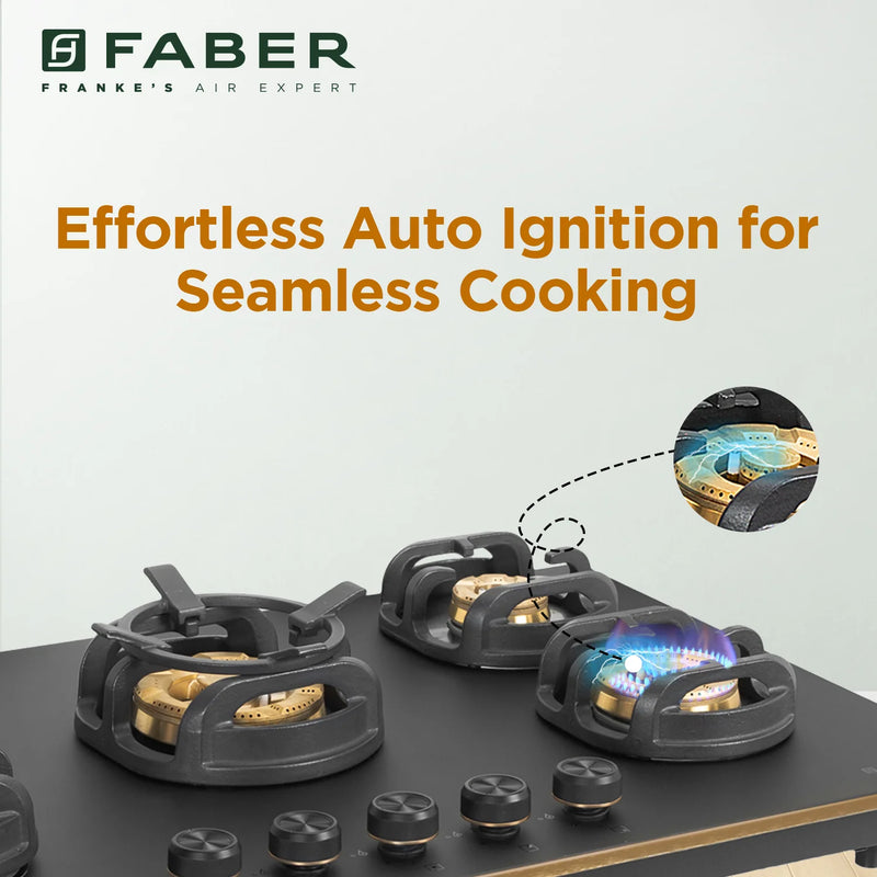 Faber Verona HD905 CI FFD AI 90 cm Built-In Gas Hob – 5 Brass Burners, Flame Failure Safety & Auto-Ignition-10