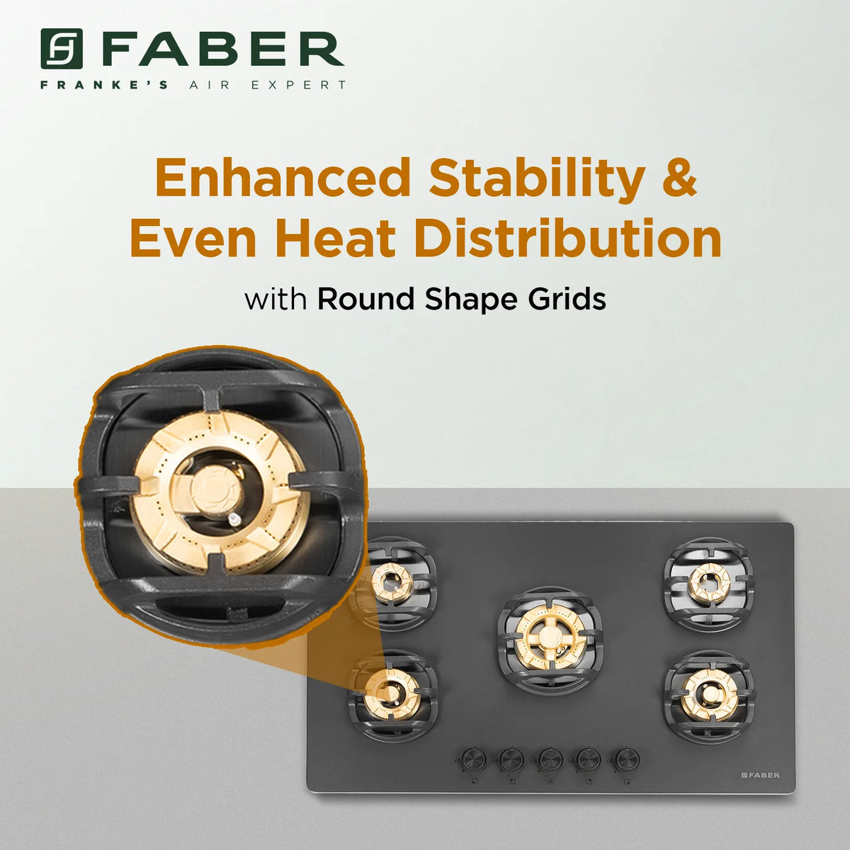 Faber Verona HD905 CI FFD AI 90 cm Built-In Gas Hob – 5 Brass Burners, Flame Failure Safety & Auto-Ignition-11