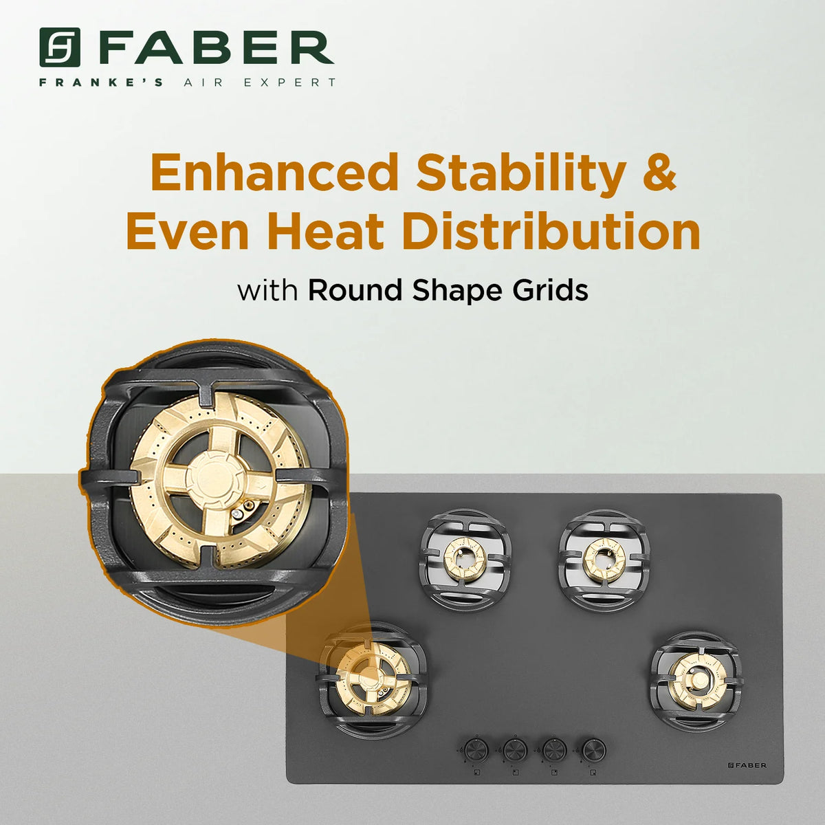 Faber Verona HD904 CI FFD AI 90 cm Built-In Gas Hob – 4 Brass Burners, Flame Failure Safety & Auto-Ignition-10