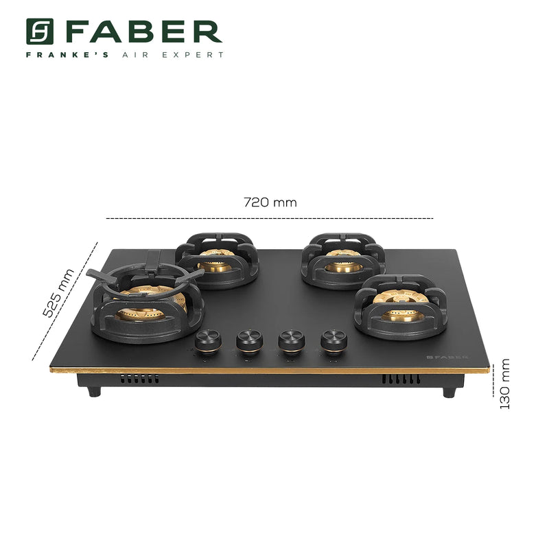 Faber Verona IND HD-724 CI FFD AI 72 cm Built-In Gas Hob – 4 Brass Burners, Flame Failure Safety & Auto-Ignition-16
