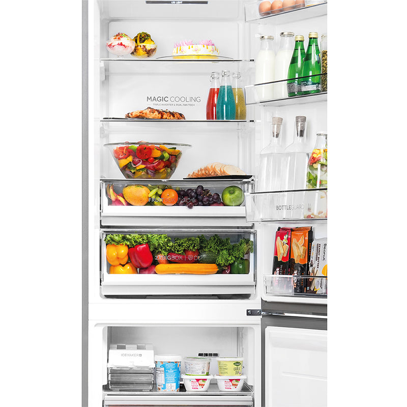 Haier 325L 2 Star Mirror Glass Bottom Mount Refrigerator (HRB-3752PMGA-P)-4