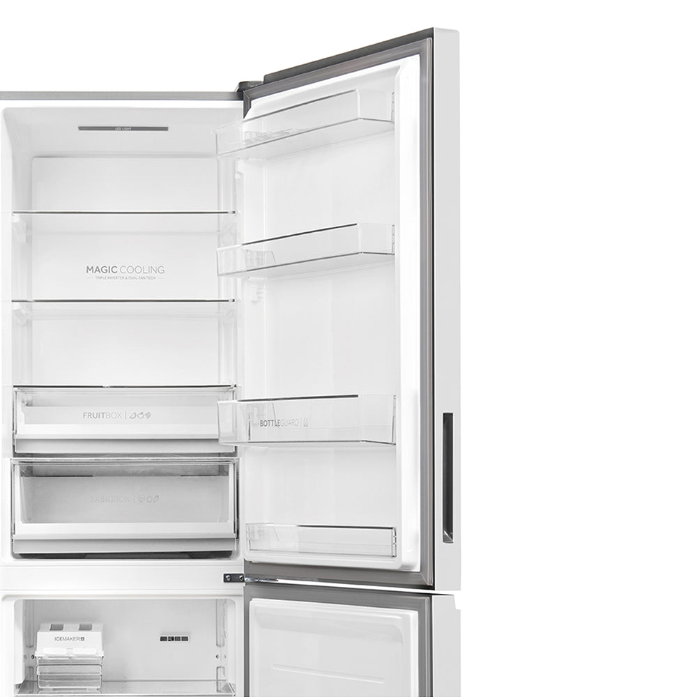 Haier 325L 2 Star Mirror Glass Bottom Mount Refrigerator (HRB-3752PMGA-P)-9