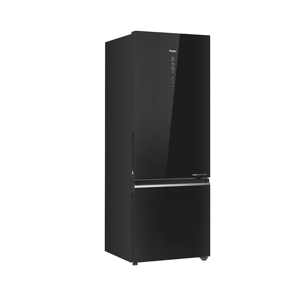 Haier 445L 2 Star Black Glass Bottom Mount Refrigerator  Model: HRB-4952CKGA-P-3