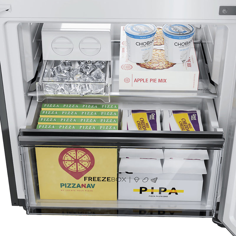 Haier 445L 2 Star Black Glass Bottom Mount Refrigerator  Model: HRB-4952CKGA-P-5