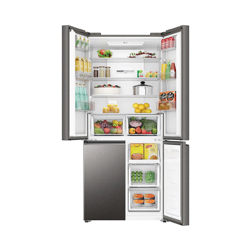 Haier Lumiere 520L 3 Star Inox Steel French Door Refrigerator (HRB-600IS)-2