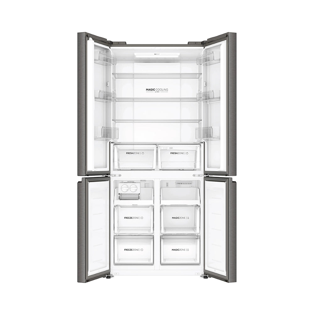 Haier Lumiere 520L 3 Star Inox Steel French Door Refrigerator (HRB-600IS)-4