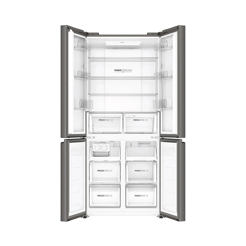 Haier Lumiere 520L 3 Star Inox Steel French Door Refrigerator (HRB-600IS)-4