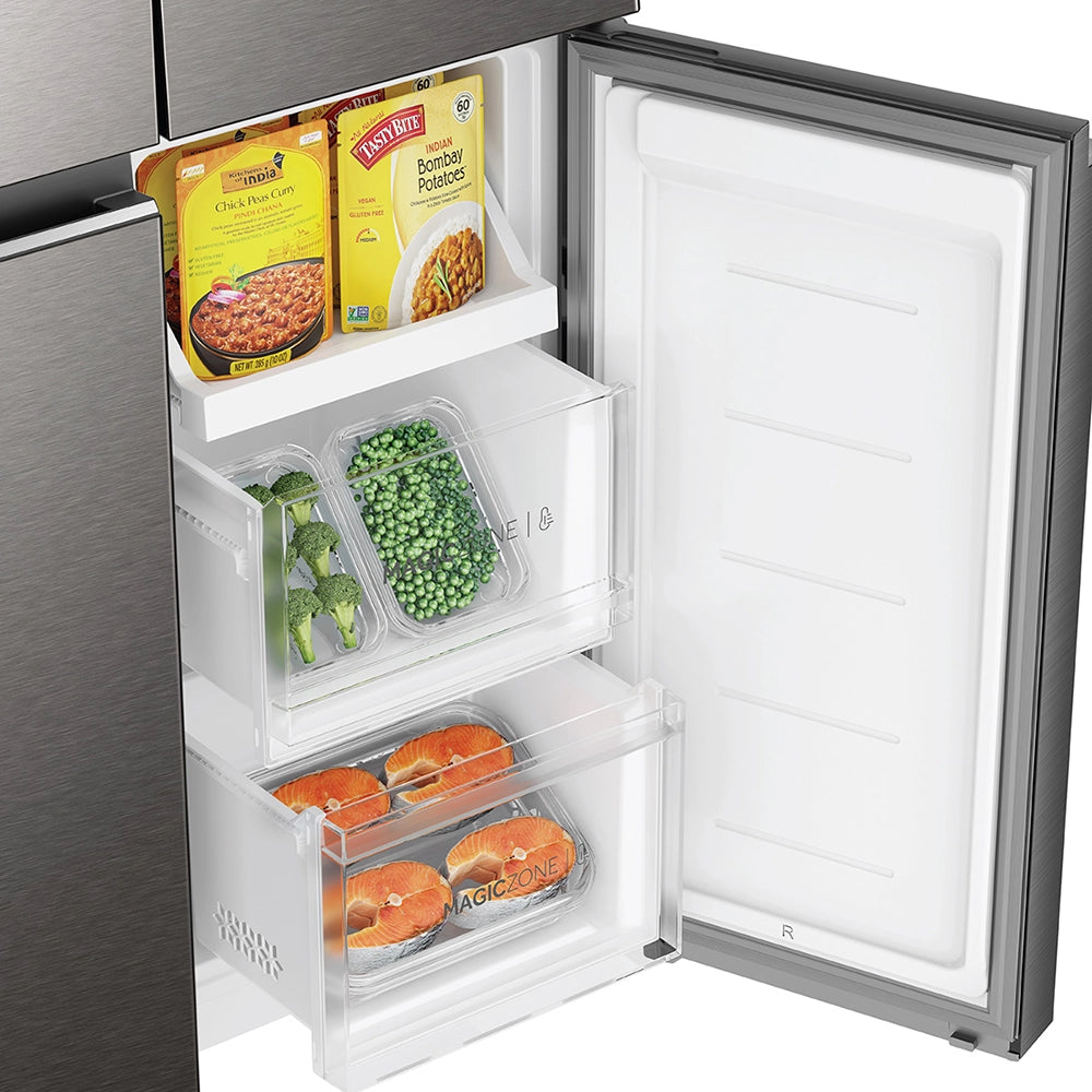 Haier Lumiere 520L 3 Star Inox Steel French Door Refrigerator (HRB-600IS)-9