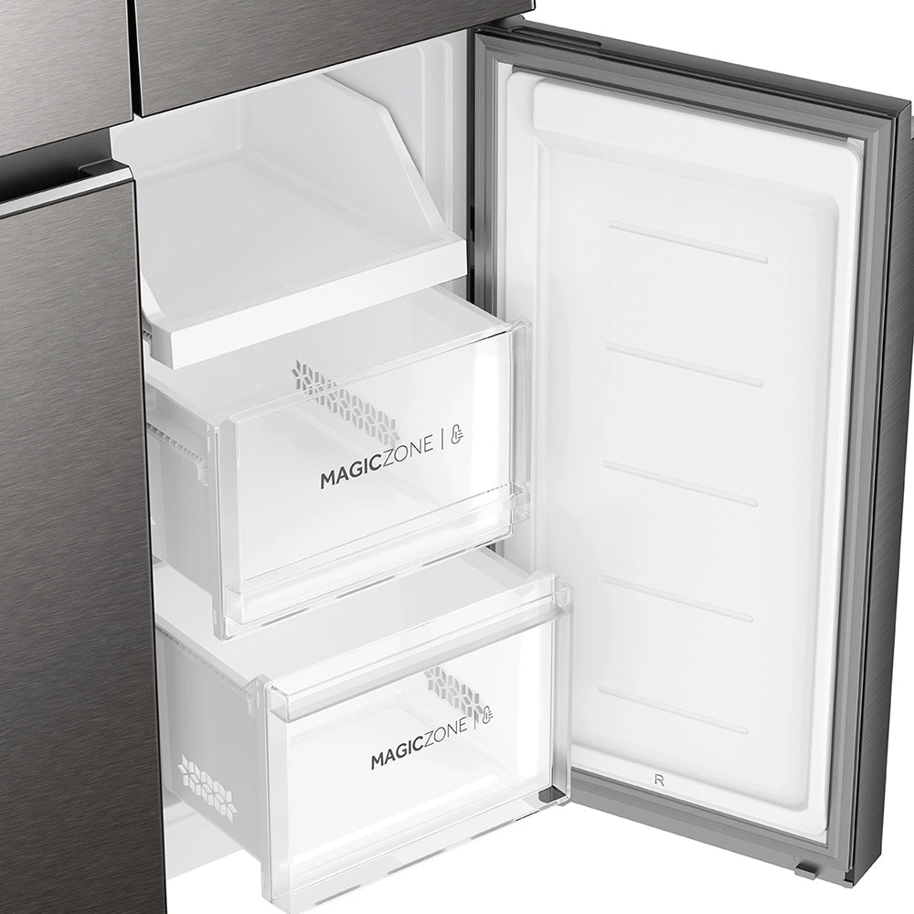 Haier Lumiere 520L 3 Star Inox Steel French Door Refrigerator (HRB-600IS)-10