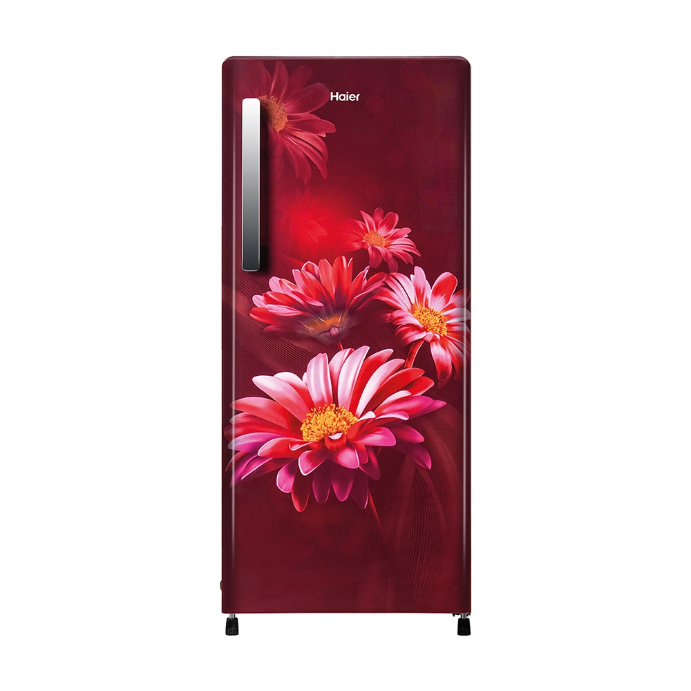 Haier 190L 3 Star Red Hilton Single Door Refrigerator | HRD-2113CRHA-N-1