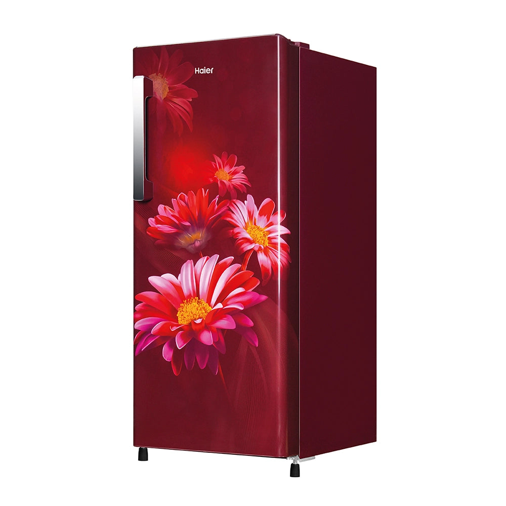 Haier 190L 3 Star Red Hilton Single Door Refrigerator | HRD-2113CRHA-N-2
