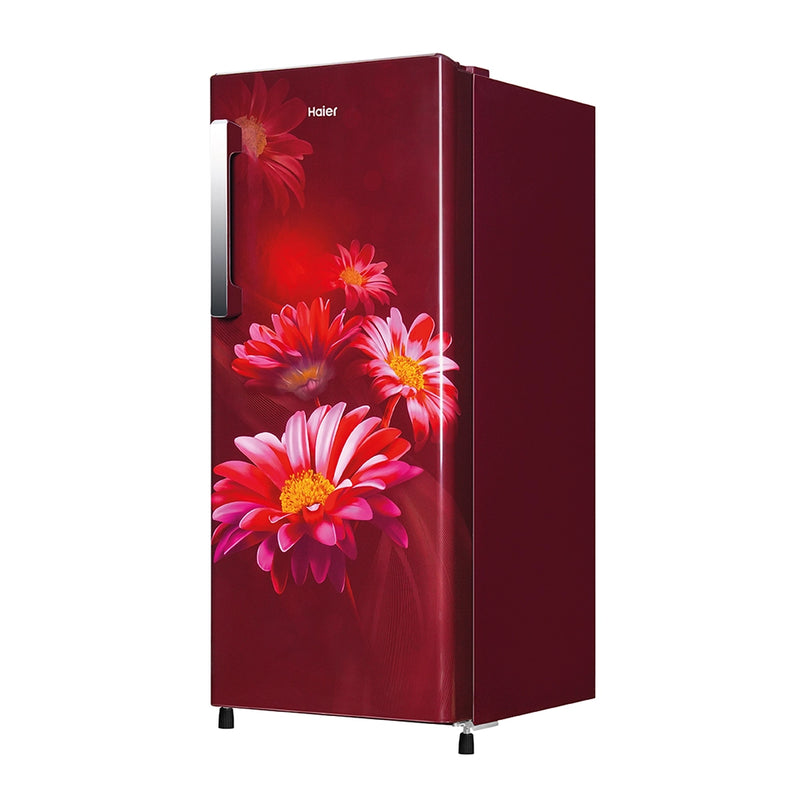 Haier 190L 3 Star Red Hilton Single Door Refrigerator | HRD-2113CRHA-N-2
