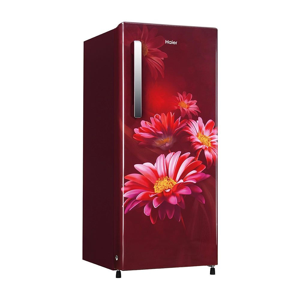Haier 190L 3 Star Red Hilton Single Door Refrigerator | HRD-2113CRHA-N-3