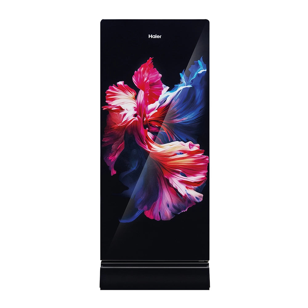 Haier 190L 3 Star Wave Glass Single Door Refrigerator | HRD-2113PWGA-N-1