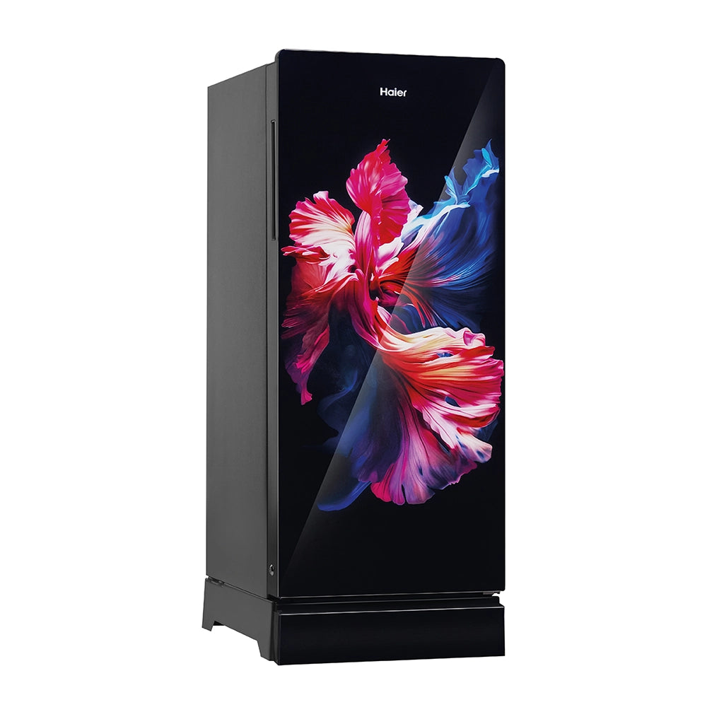 Haier 190L 3 Star Wave Glass Single Door Refrigerator | HRD-2113PWGA-N-2